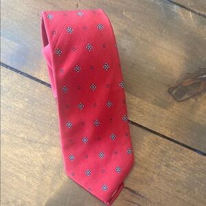 Paco‎ Rabanne Paris red tie hand made in Italy 100% silk